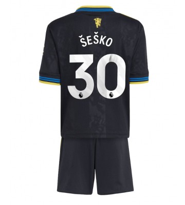 Manchester United Benjamin Sesko #30 Tredjeställ Barn 2025-26 Kortärmad (+ Korta byxor) Manchester United Benjamin Sesko #30 Tredjeställ Barn 2025-26 Kortärmad (+ Korta byxor)